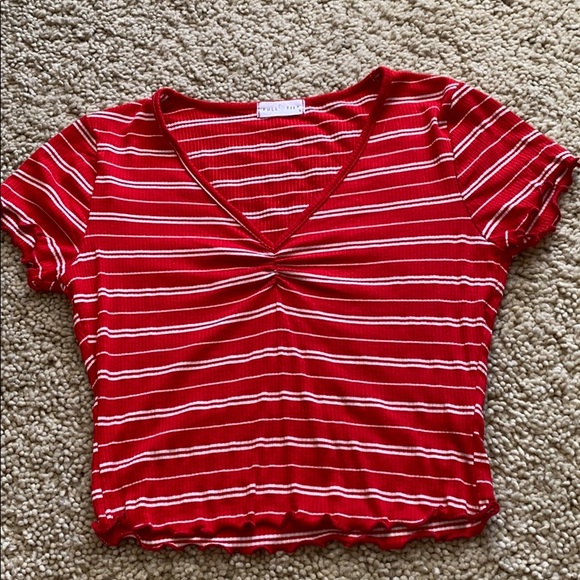 Full Tilt Tops - Red and white striped tee shirt